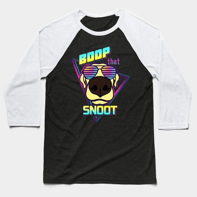Boop That Snoot Vaporwave Baseball T-Shirt by FandomizedRose